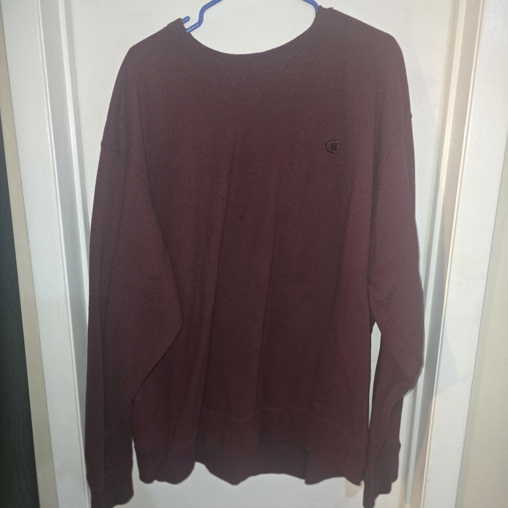 Champion Men's Maroon Crewneck Sweater